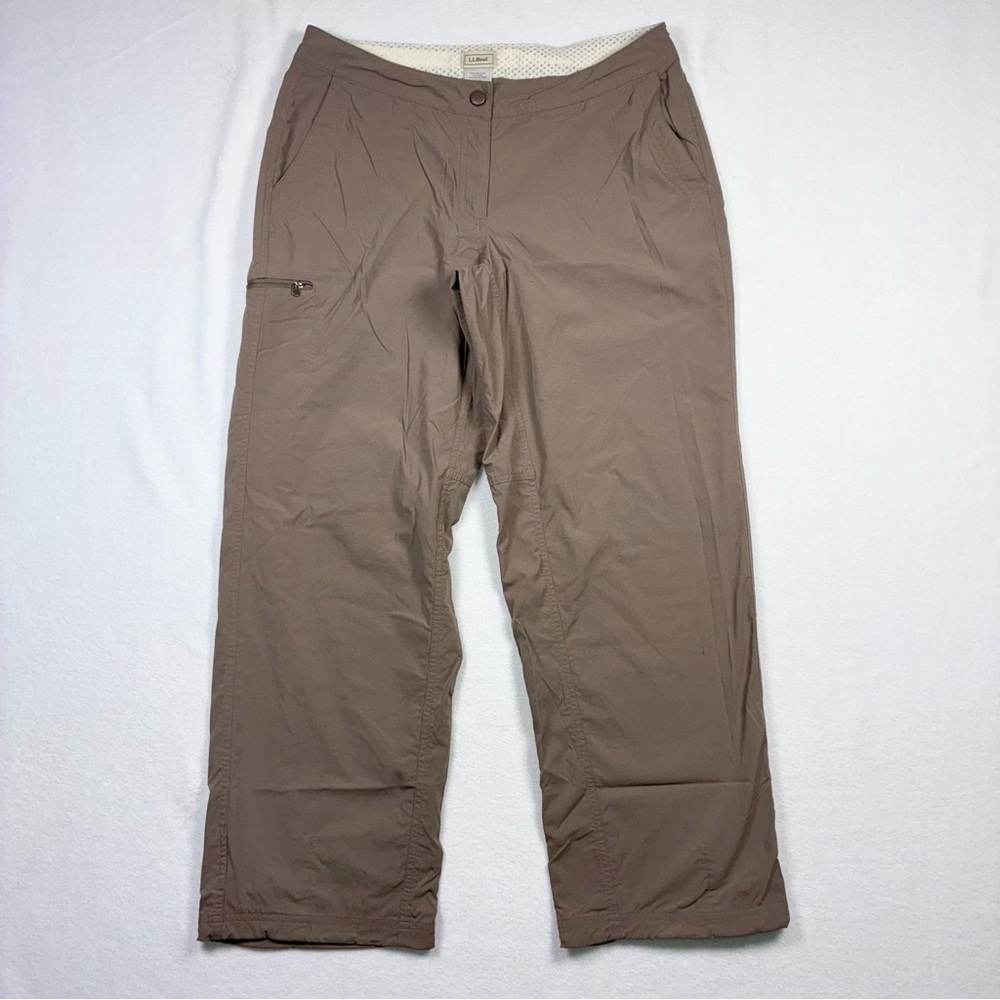 L.L. Bean Size 12 Petite Women’s Light Brown Hiking Utility Pants Pockets